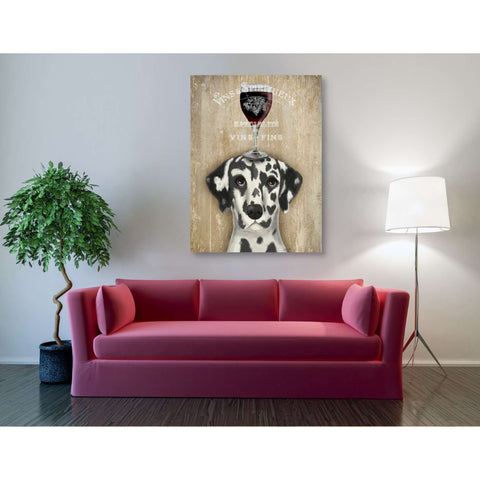 'Dog Au Vin Dalmatian' by Fab Funky, Giclee Canvas Wall Art