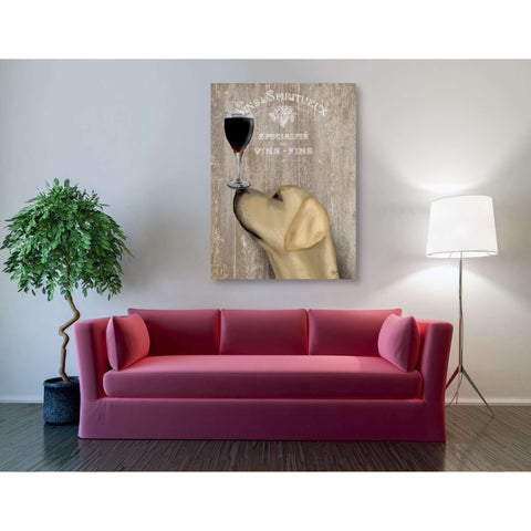 Image of 'Dog Au Vin Yellow Labrador' by Fab Funky, Giclee Canvas Wall Art