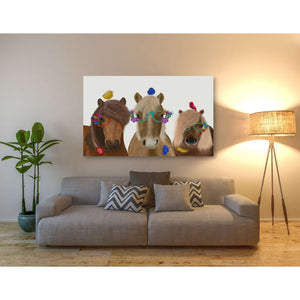 'Horse Trio with Flower Glasses' by Fab Funky, Giclee Canvas Wall Art