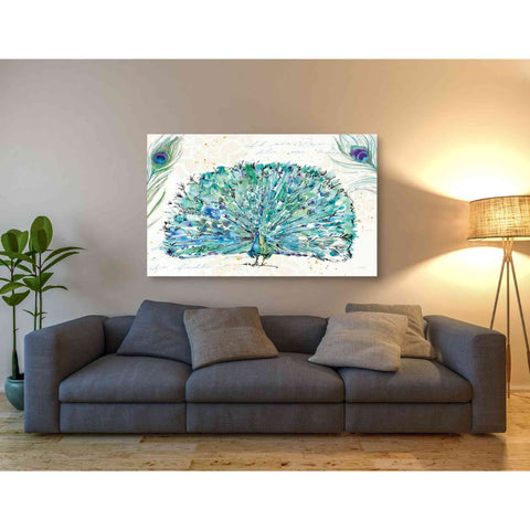 Image of 'Peacock Garden IX' by Anne Tavoletti, Canvas Wall Art,54 x 40