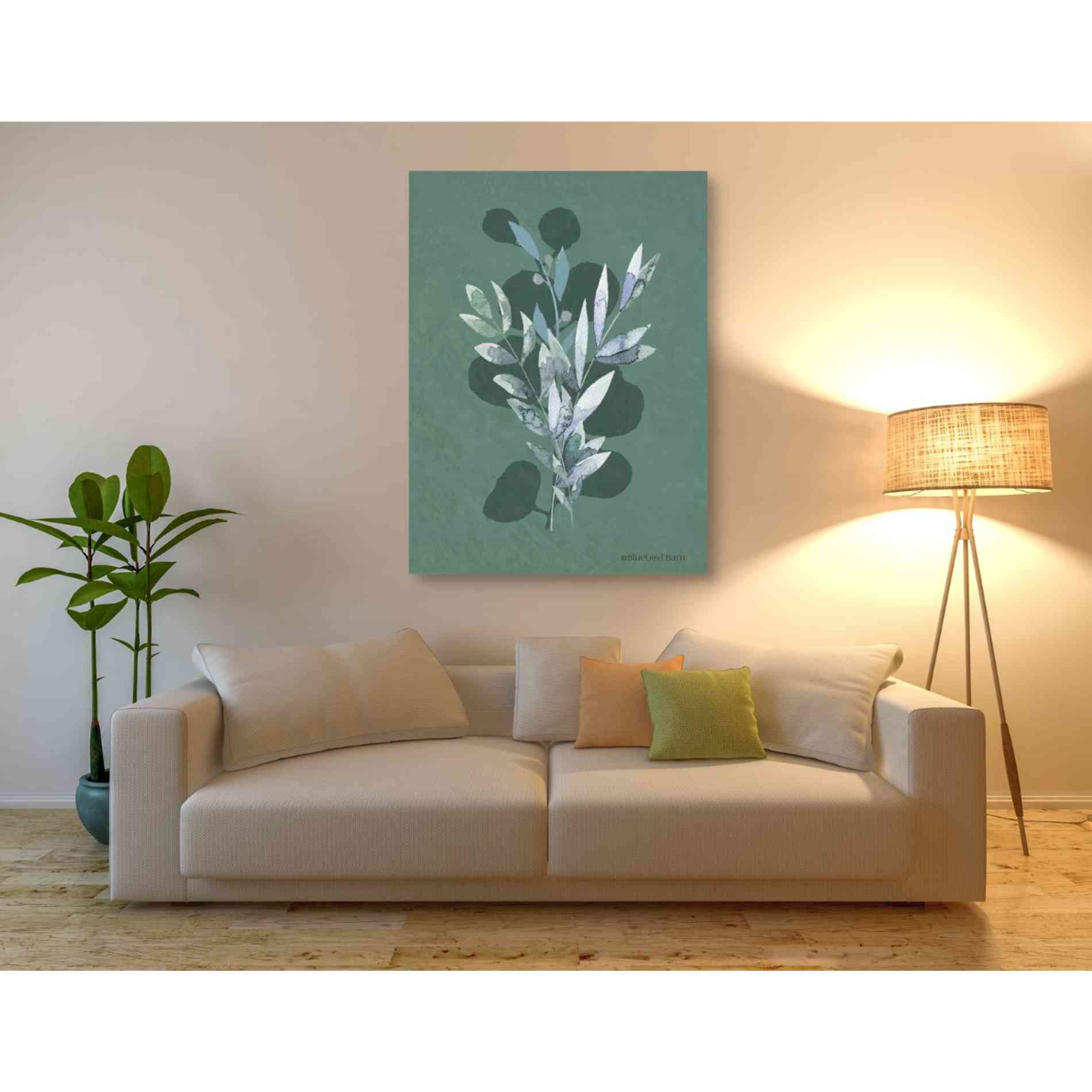 'Watercolor Greenery Series Dark I' by Bluebird Barn, Canvas Wall Art,40 x 54