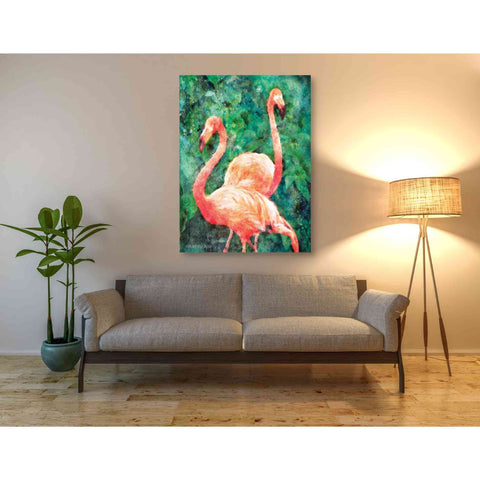 Image of 'Flamingos' by Bluebird Barn, Canvas Wall Art,40 x 54
