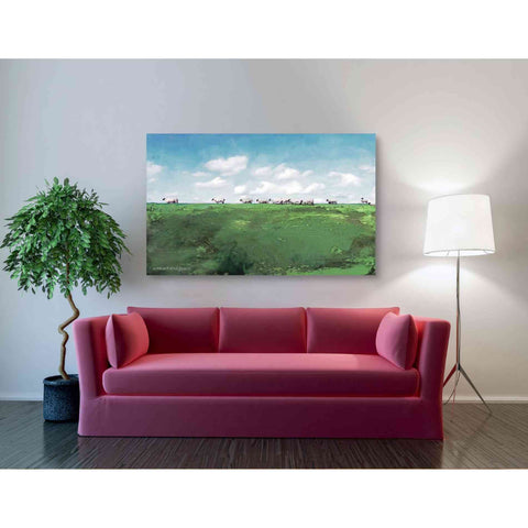 Image of 'Distant Hillside Sheep by Day' by Bluebird Barn, Canvas Wall Art,54 x 40
