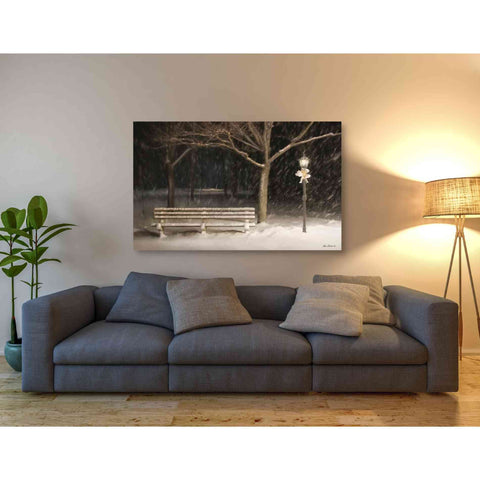 Image of 'Snowy Bench' by Lori Deiter, Canvas Wall Art,54 x 40