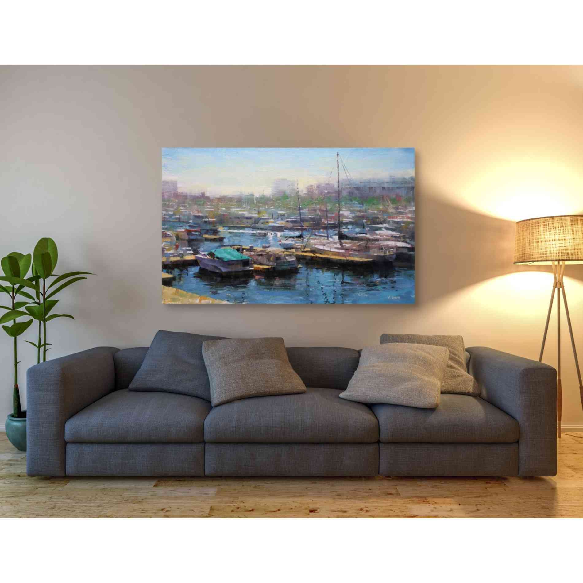 'Chicago Harbor' by Mark Lague, Canvas Wall Art,54 x 40