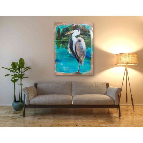 Image of 'Marsh Heron' by Stellar Design Studio, Canvas Wall Art,40 x 54