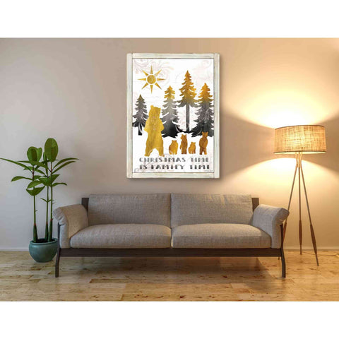 Image of 'Christmas Time is Family Time Bear Family' by Cindy Jacobs, Canvas Wall Art,40 x 54