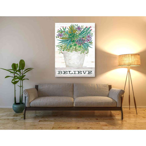 Image of 'Believe Succulents' by Cindy Jacobs, Canvas Wall Art,40 x 54