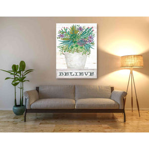 'Believe Succulents' by Cindy Jacobs, Canvas Wall Art,40 x 54
