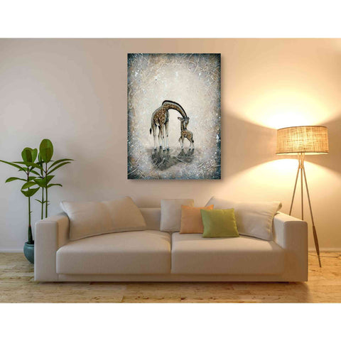 Image of 'My Love for You-Giraffes' by Britt Hallowell, Canvas Wall Art,40 x 54