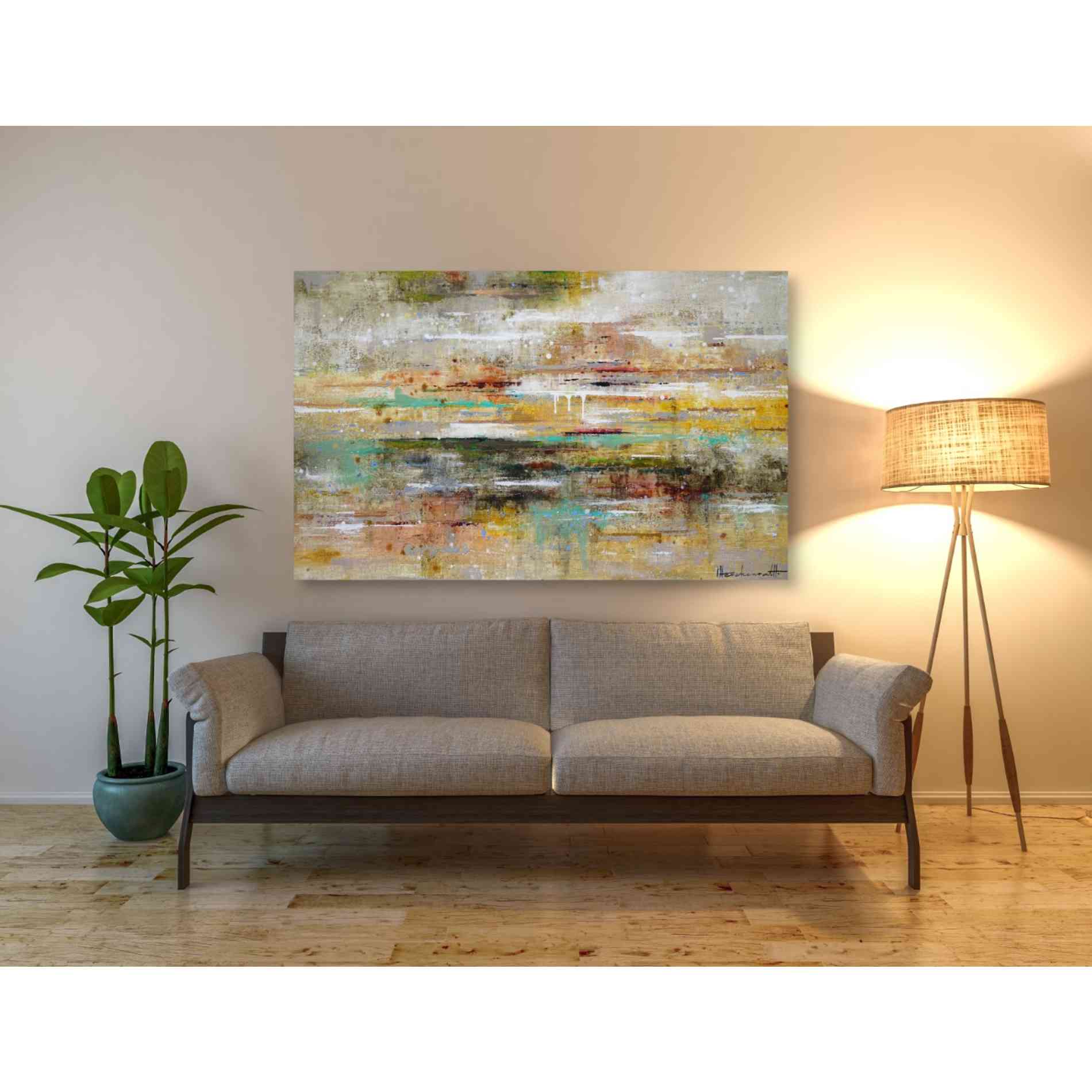 'Oasis Reflection' by Ingeborg Herckenrath, Giclee Canvas Wall Art