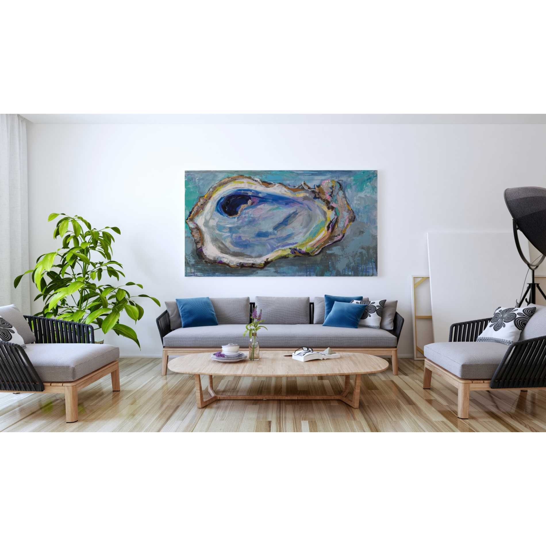 "Oyster Two" by Jeanette Vertentes, Giclee Canvas Wall Art