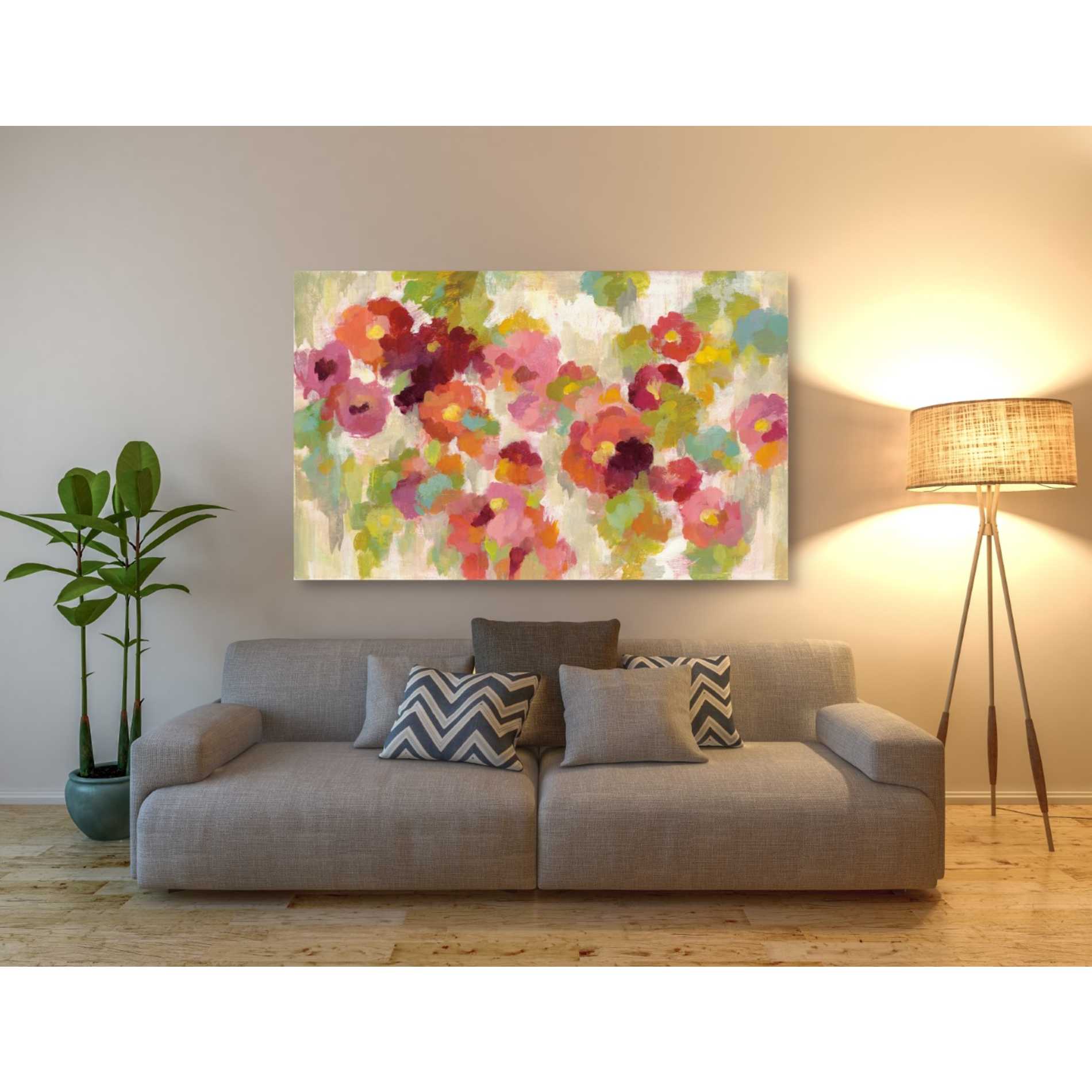 "Coral and Emerald Garden I" by Silvia Vassileva, Canvas Wall Art,60 x 40