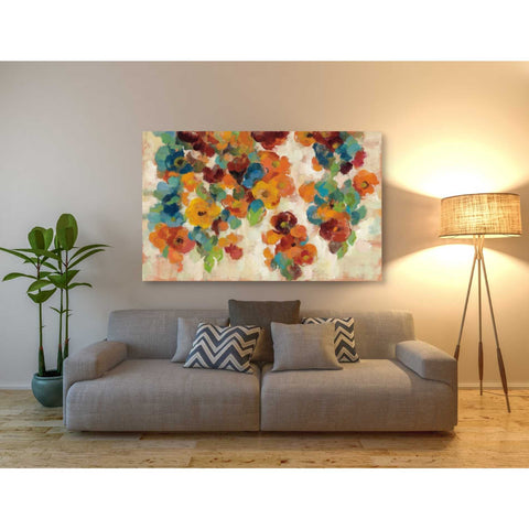 Image of "Spice and Turquoise Florals" by Silvia Vassileva, Canvas Wall Art,60 x 40