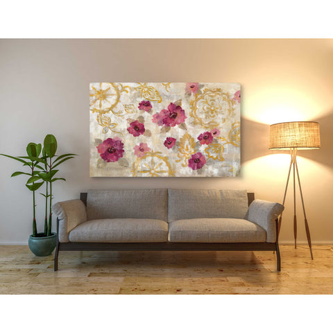Image of 'Elegant Fresco Floral' by Silvia Vassileva, Canvas Wall Art,60 x 40