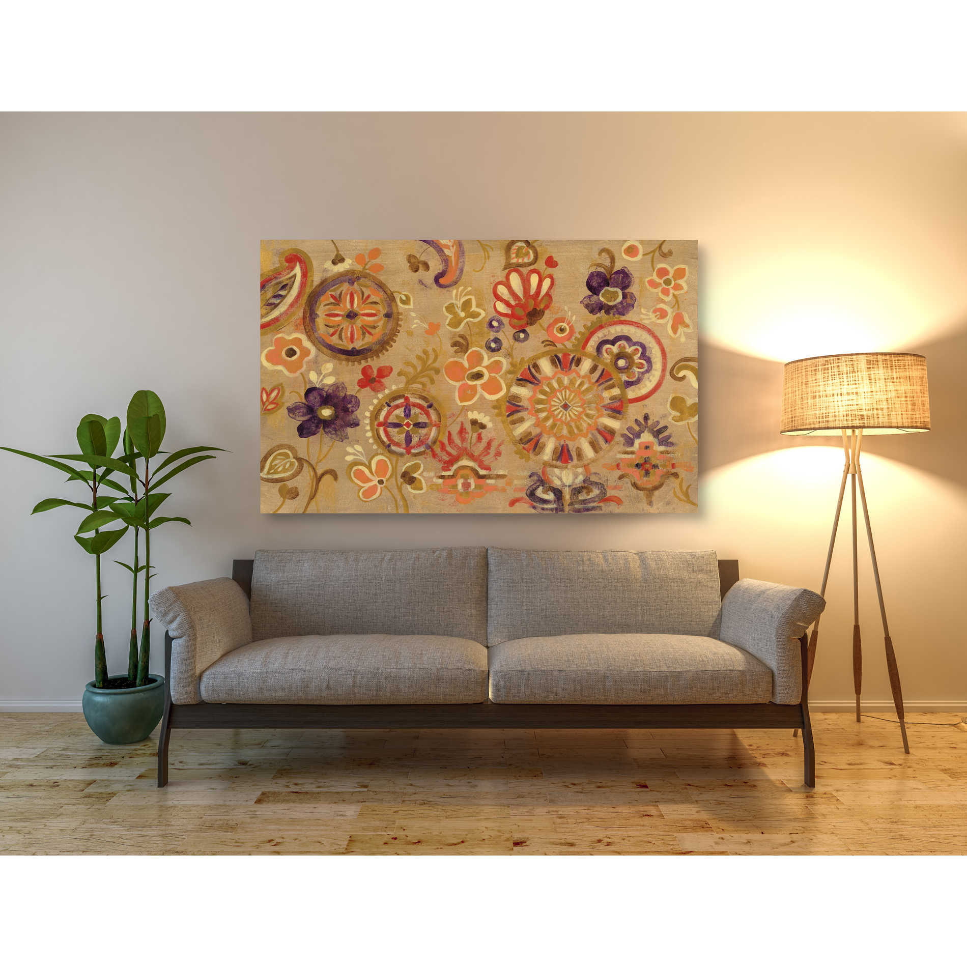 'Oriental Screen' by Silvia Vassileva, Canvas Wall Art,60 x 40