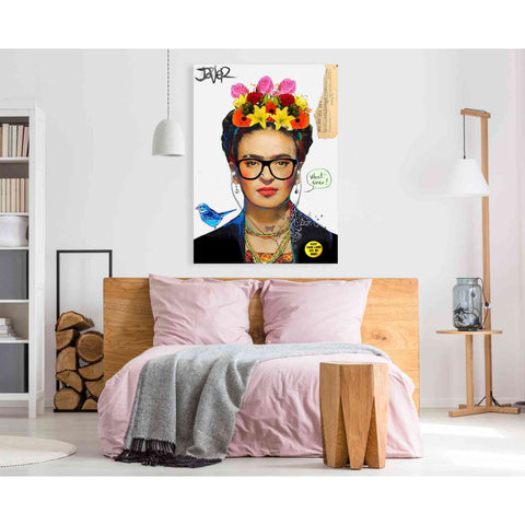 Image of 'Hipsta Frida' by Loui Jover, Canvas Wall Art,40 x 60