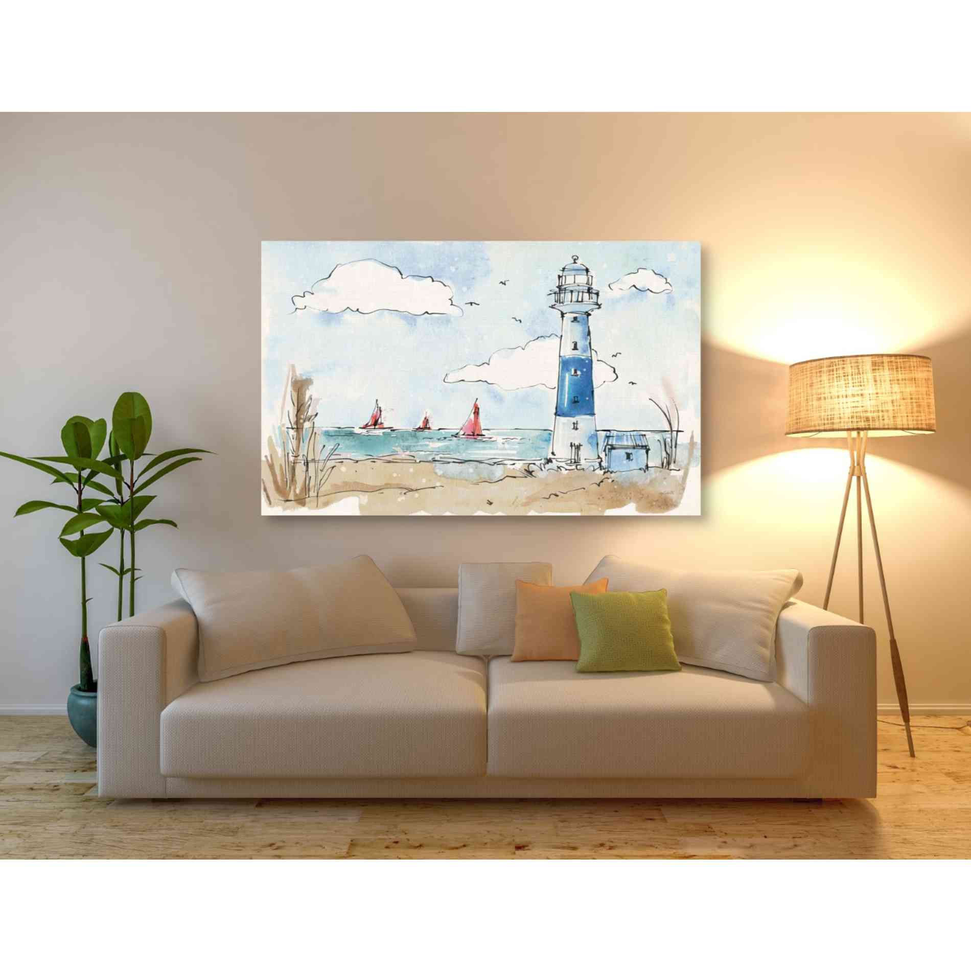 'Coastal Life II' by Anne Tavoletti, Canvas Wall Art,60 x 40