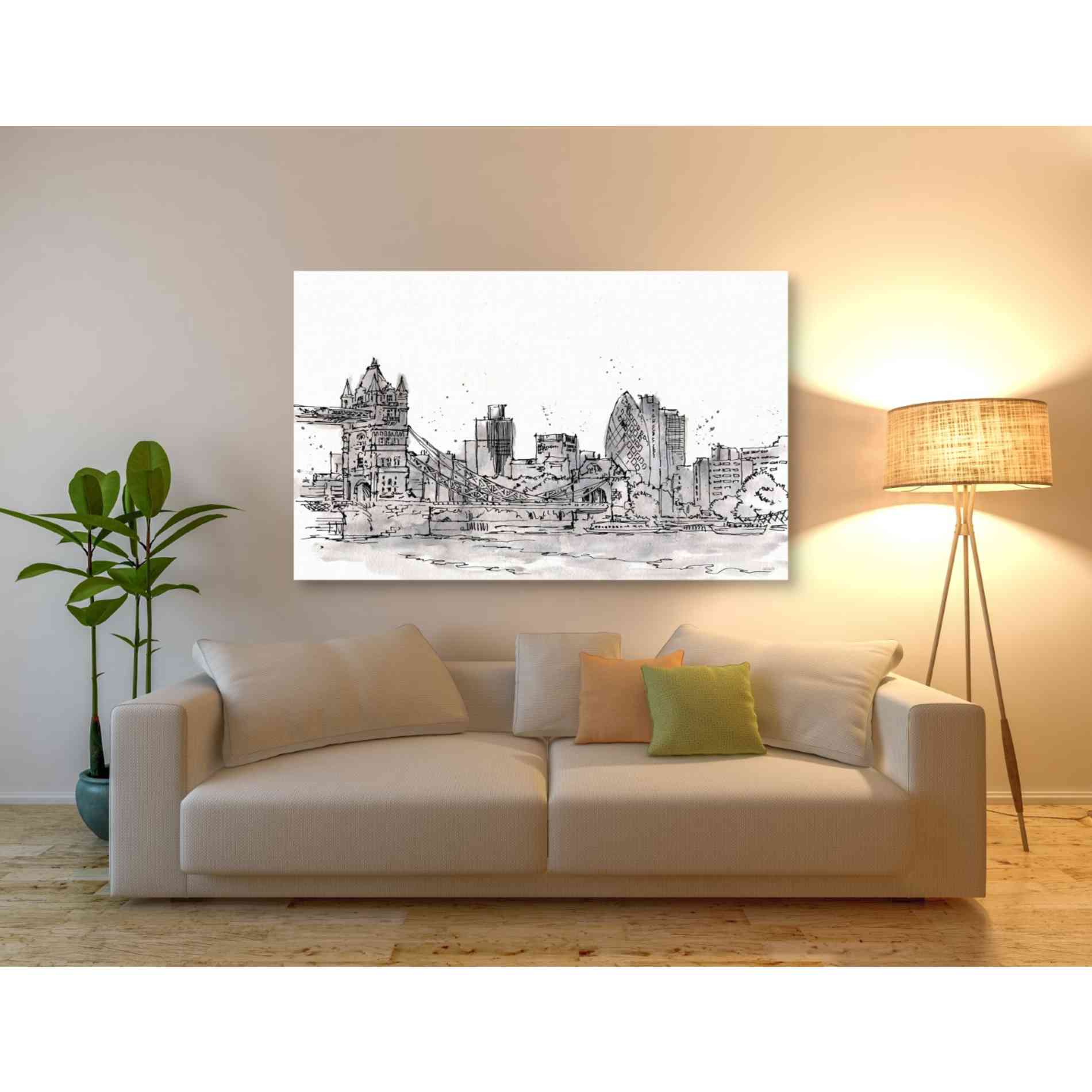 'Skyline Sketches IV' by Anne Tavoletti, Canvas Wall Art,60 x 40