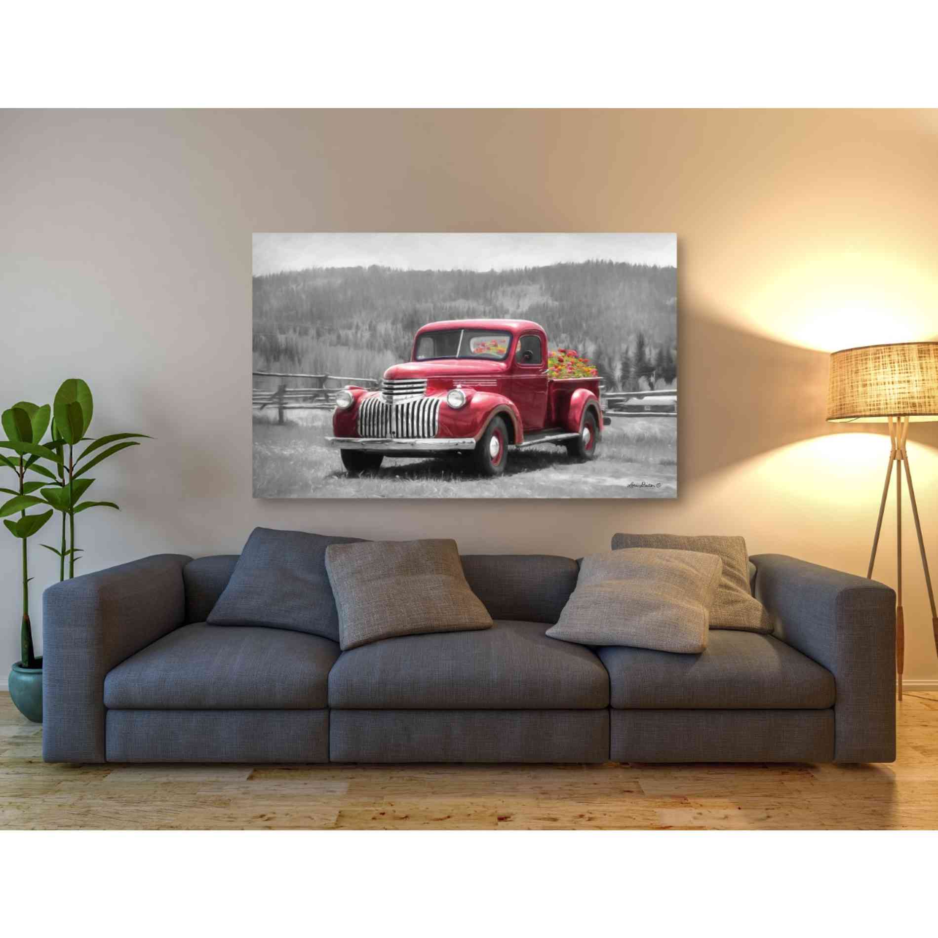 'American Made with Flowers' by Lori Deiter, Canvas Wall Art,60 x 40