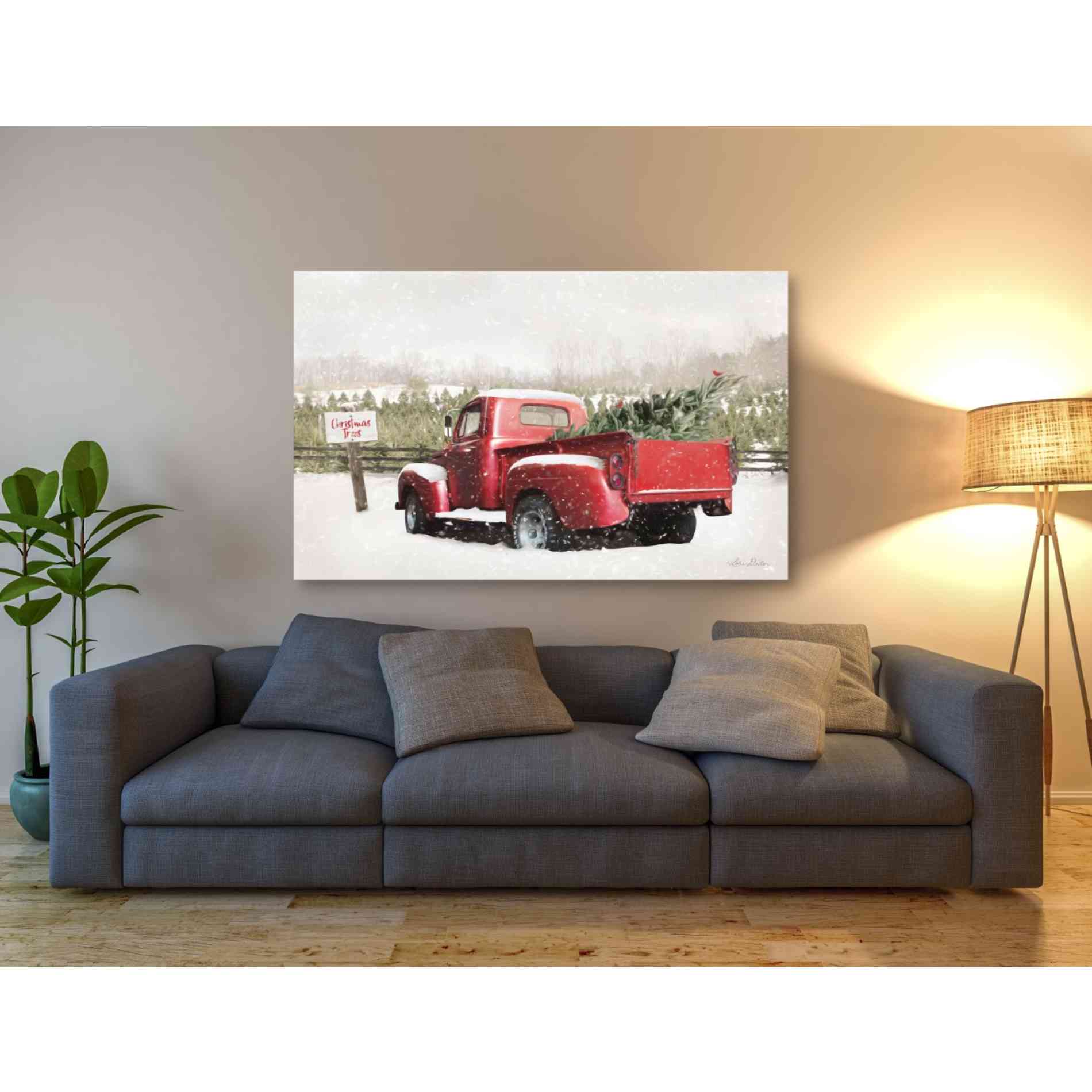 'Christmas Tree Pick' by Lori Deiter, Canvas Wall Art,60 x 40