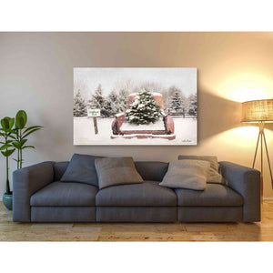 'Rustic Christmas Trees' by Lori Deiter, Canvas Wall Art,60 x 40