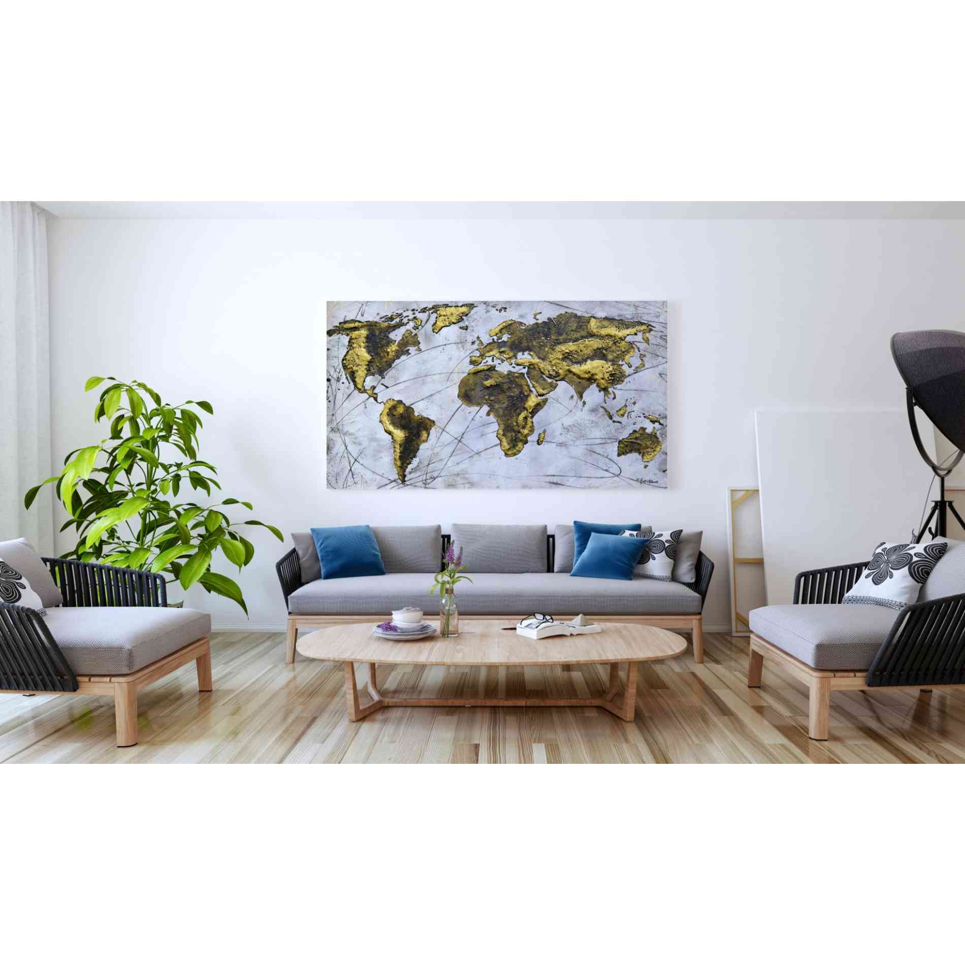 'A Wonderful World' by Britt Hallowell, Canvas Wall Art,60 x 40