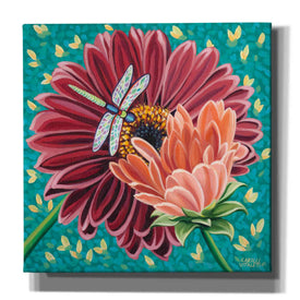 'Dragonfly on Blooms II' by Carolee Vitaletti, Giclee Canvas Wall Art
