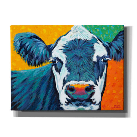 Image of 'Colorful Country Cows I' by Carolee Vitaletti, Giclee Canvas Wall Art