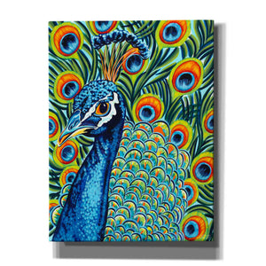 'Plumed Peacock I' by Carolee Vitaletti, Giclee Canvas Wall Art