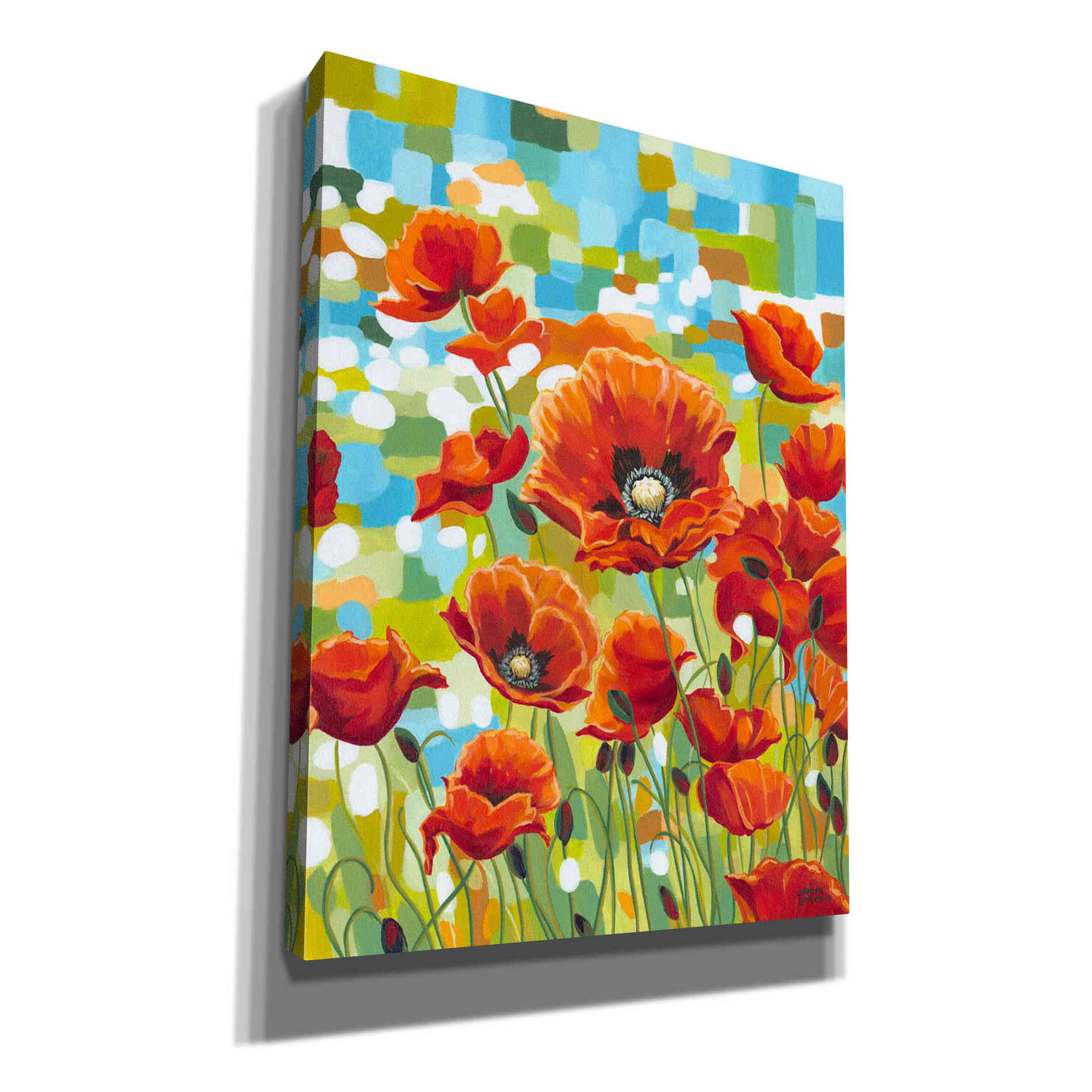 'Vivid Poppies I' by Carolee Vitaletti, Giclee Canvas Wall Art
