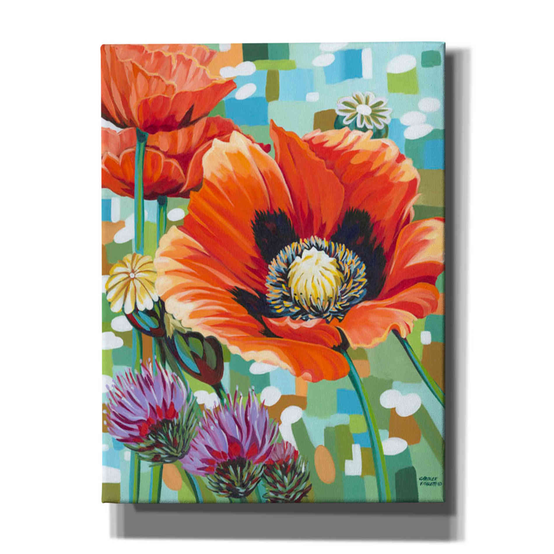 'Vivid Poppies II' by Carolee Vitaletti, Giclee Canvas Wall Art