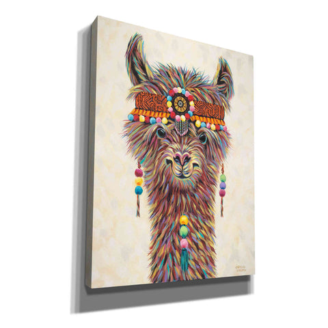 Image of 'Hippie Llama II' by Carolee Vitaletti Canvas Wall Art,Size C Portrait