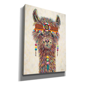'Hippie Llama II' by Carolee Vitaletti Canvas Wall Art,Size C Portrait