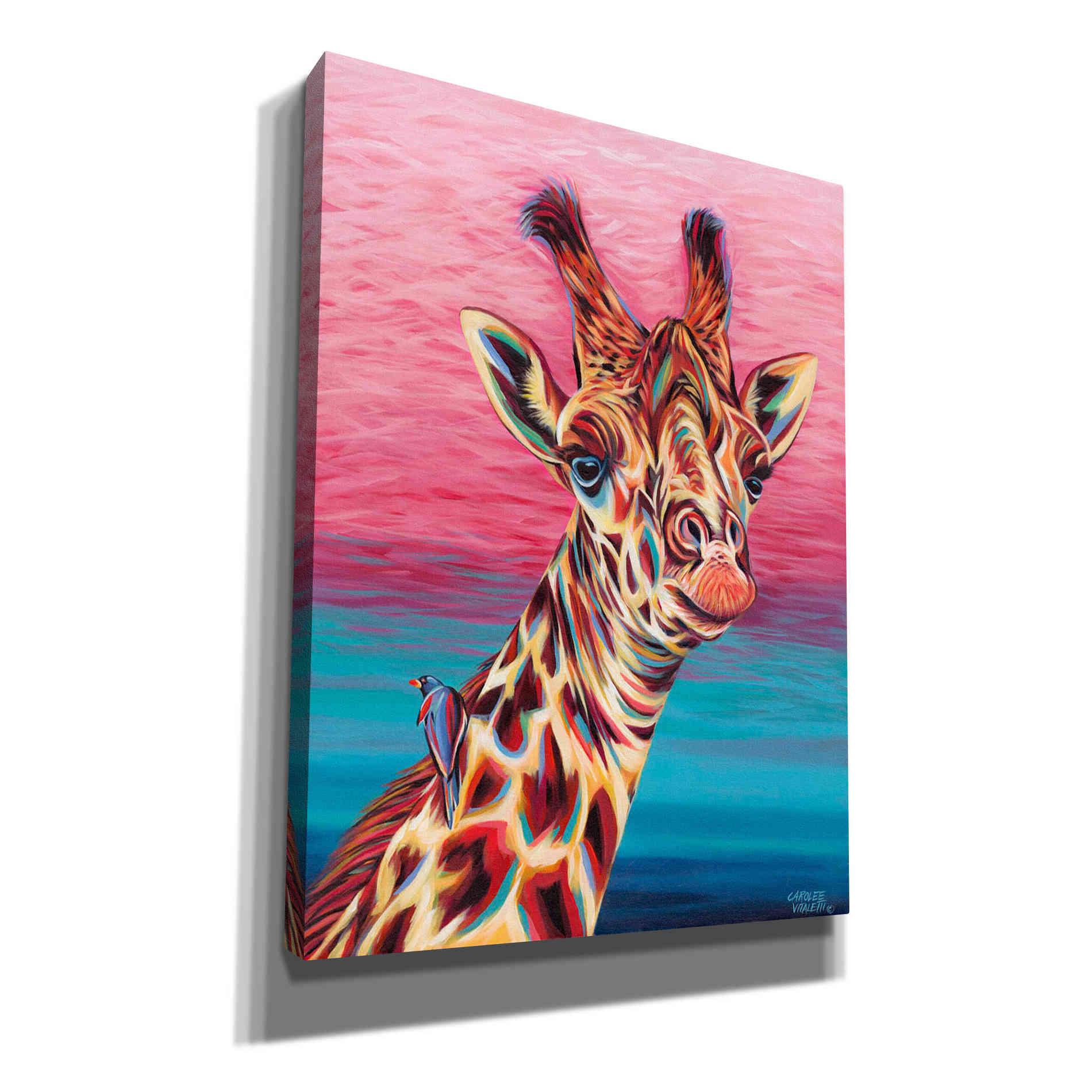 'Sky High Giraffe I' by Carolee Vitaletti Giclee Canvas Wall Art