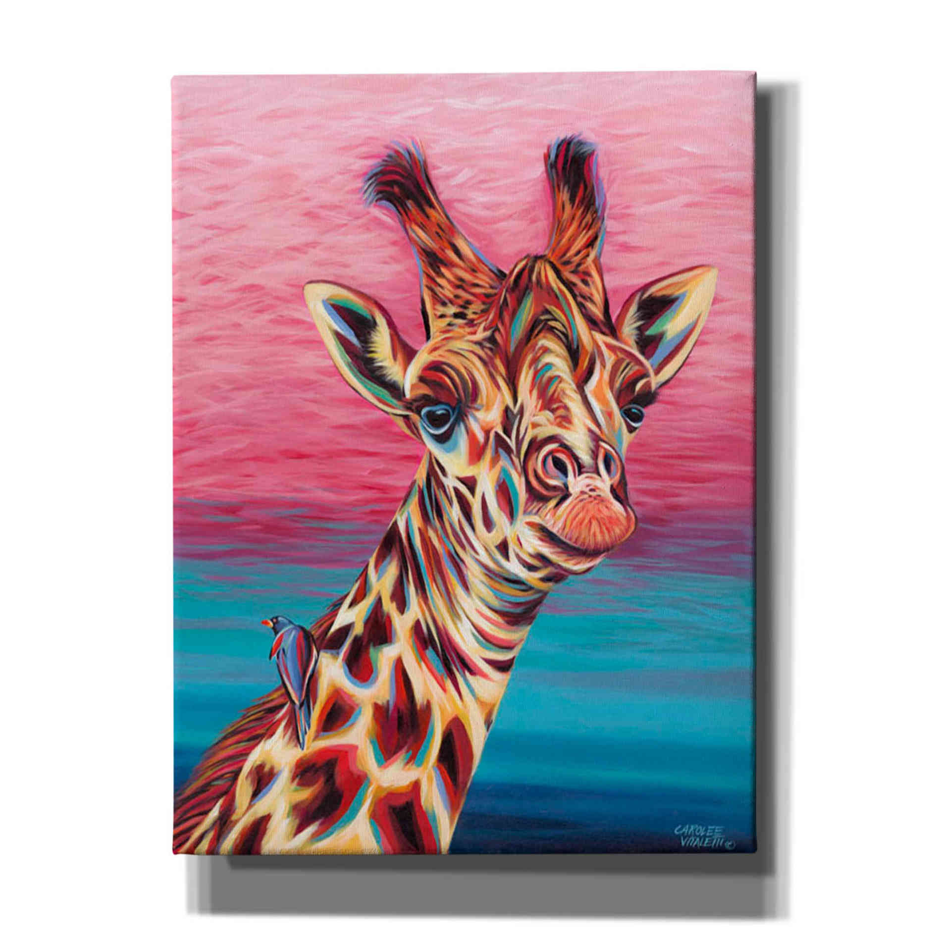 'Sky High Giraffe I' by Carolee Vitaletti Giclee Canvas Wall Art