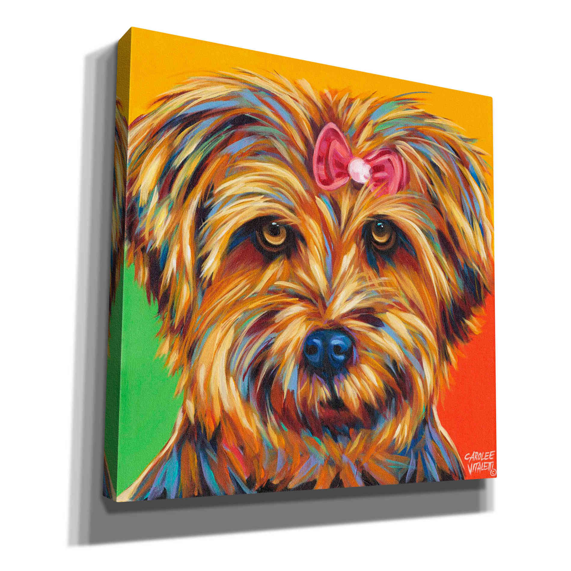 'Sweet Yorkie I' by Carolee Vitaletti Giclee Canvas Wall Art