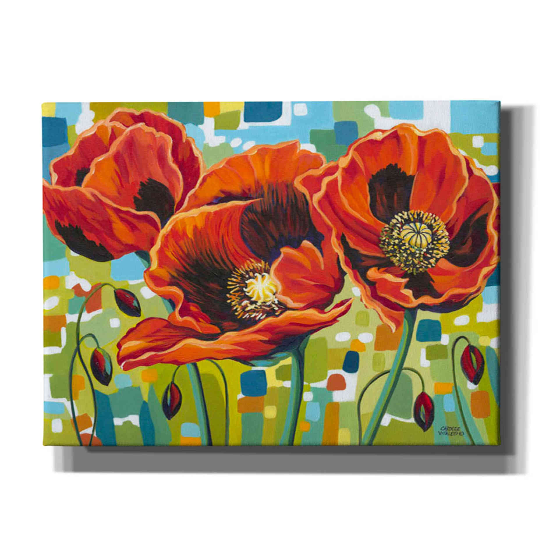 'Vivid Poppies III' by Carolee Vitaletti Giclee Canvas Wall Art