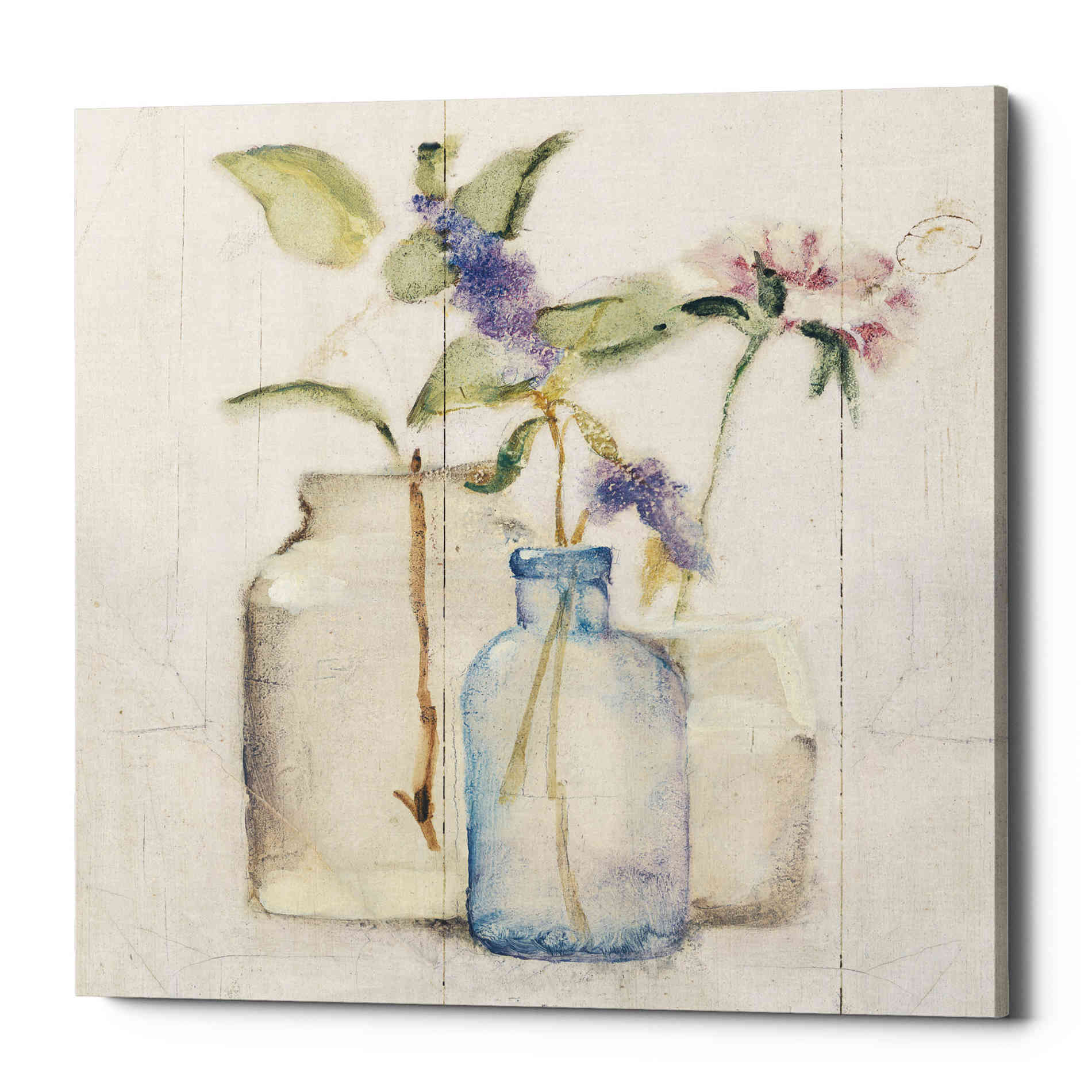 'Blossoms on Birch I' by Cheri Blum, Canvas Wall Art