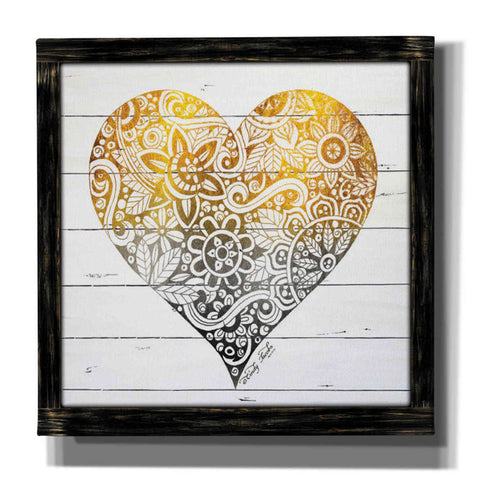 Image of 'Zen Season's Greeting Heart' by Cindy Jacobs, Canvas Wall Art,Size 1 Square