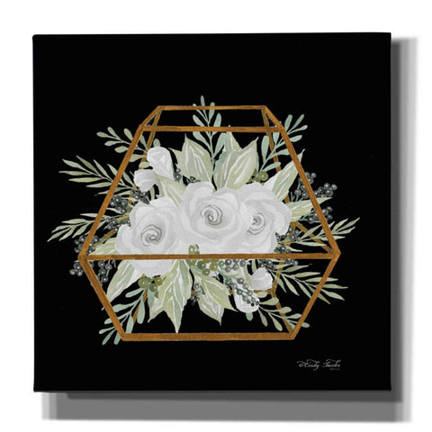 Image of 'Gold Geometric Polygon' by Cindy Jacobs, Canvas Wall Art,Size 1 Square