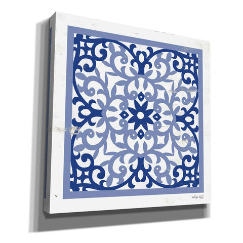 Image of 'Blue Tile V' by Cindy Jacobs, Canvas Wall Art,Size 1 Square