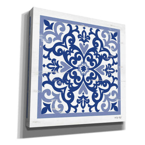 'Blue Tile VI' by Cindy Jacobs, Canvas Wall Art,Size 1 Square