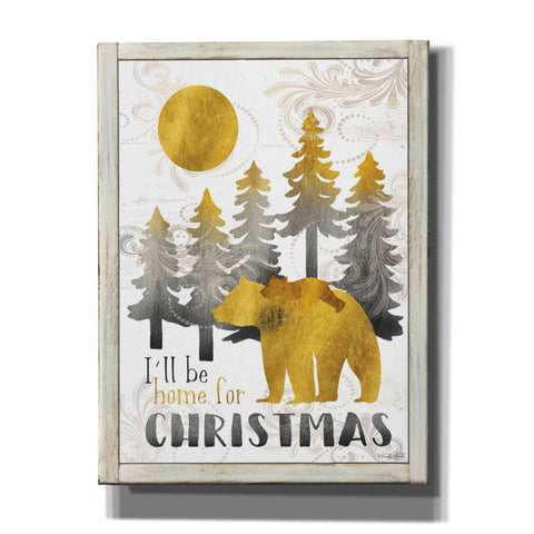 Image of 'Merry Christmas and Happy New Year Bear Family' by Cindy Jacobs, Canvas Wall Art,Size B Portrait