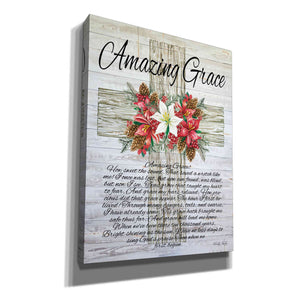 'Amazing Grace Christmas Cross' by Cindy Jacobs, Giclee Canvas Wall Art