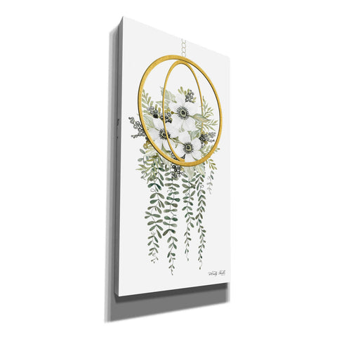 Image of 'Gold Geometric Circle & Ivy' by Cindy Jacobs, Canvas Wall Art,Size 2 Portrait
