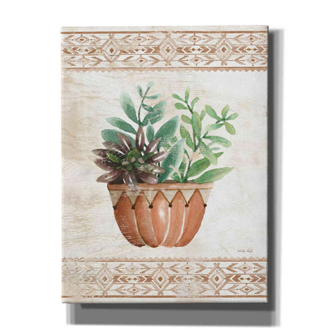 Image of 'Southwest Terracotta Succulents I' by Cindy Jacobs, Canvas Wall Art,Size B Portrait
