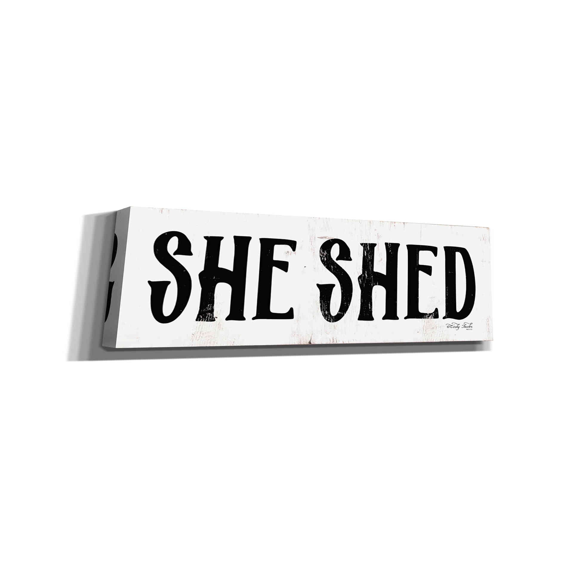 'She Shed' by Cindy Jacobs, Canvas Wall Art,Size 3 Landscape