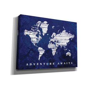 'Adventure Awaits Map' by Cindy Jacobs, Canvas Wall Art,Size B Landscape