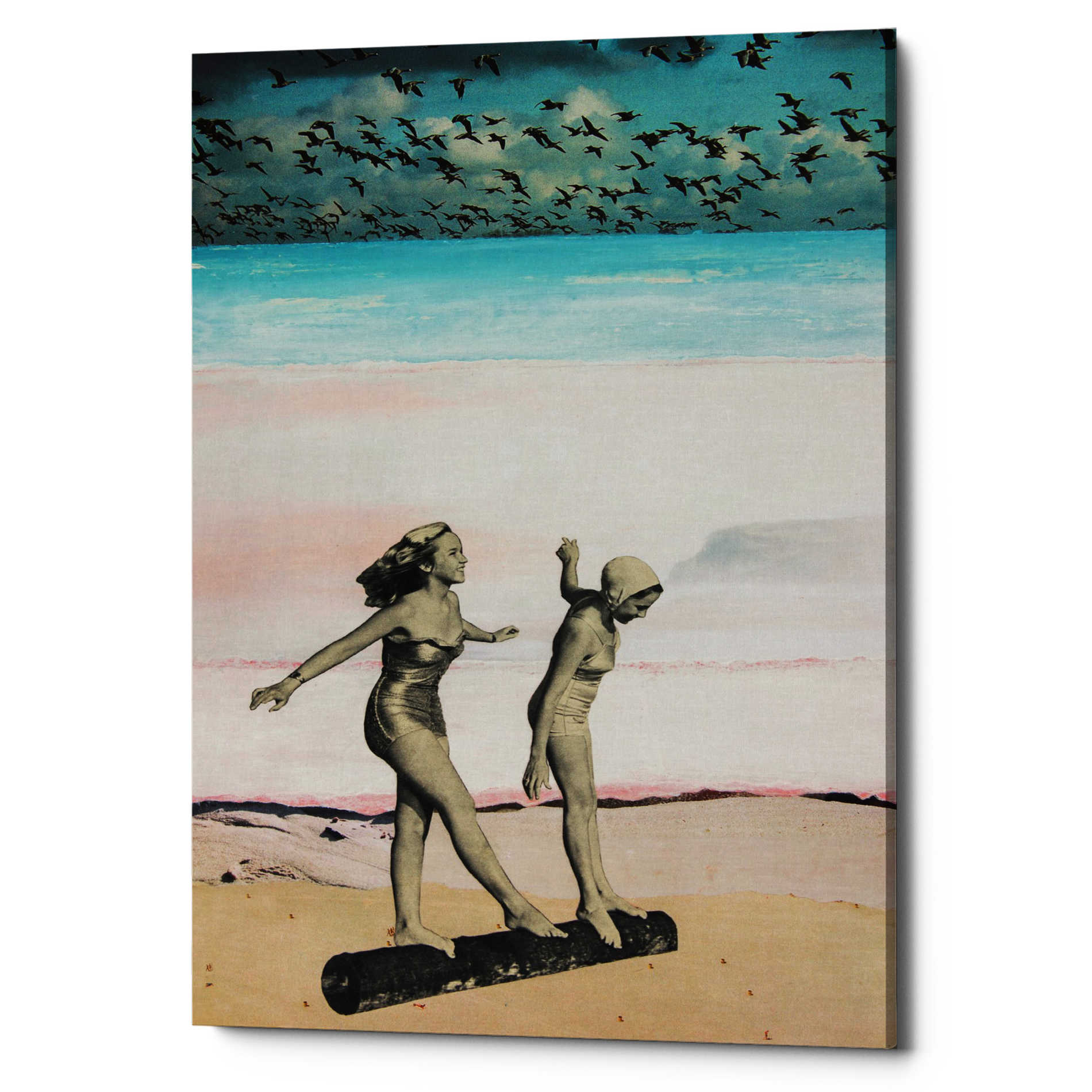 'BEACH GIRLS' by DB Waterman, Giclee Canvas Wall Art